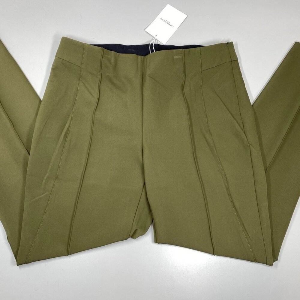 Lafayette 148 Womens Pants Green Size 12 Gramercy Stretch Forage Olive Trousers